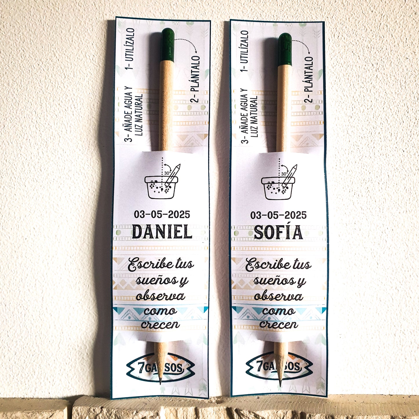 Lápiz con semillas para celebraciones
