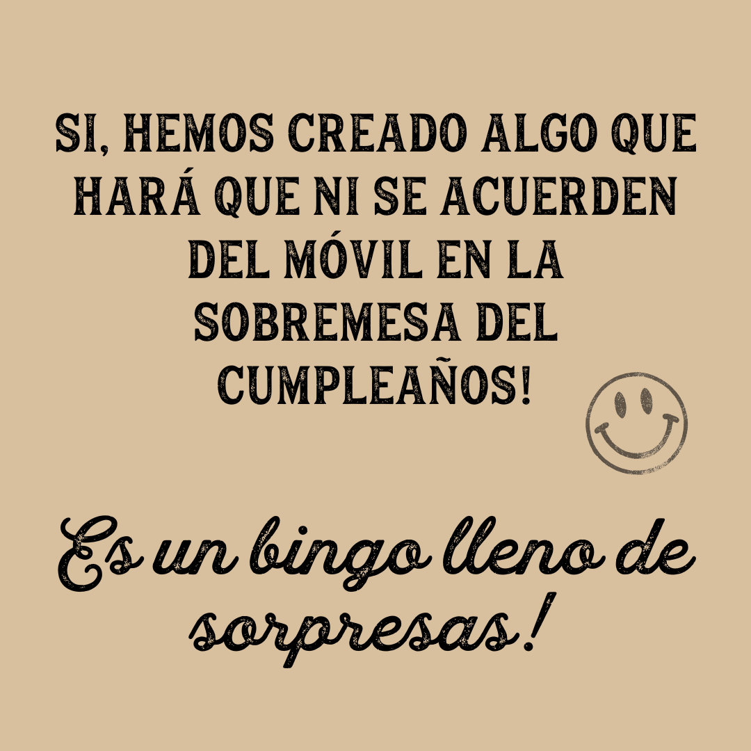 Bingo especial cumpleaños