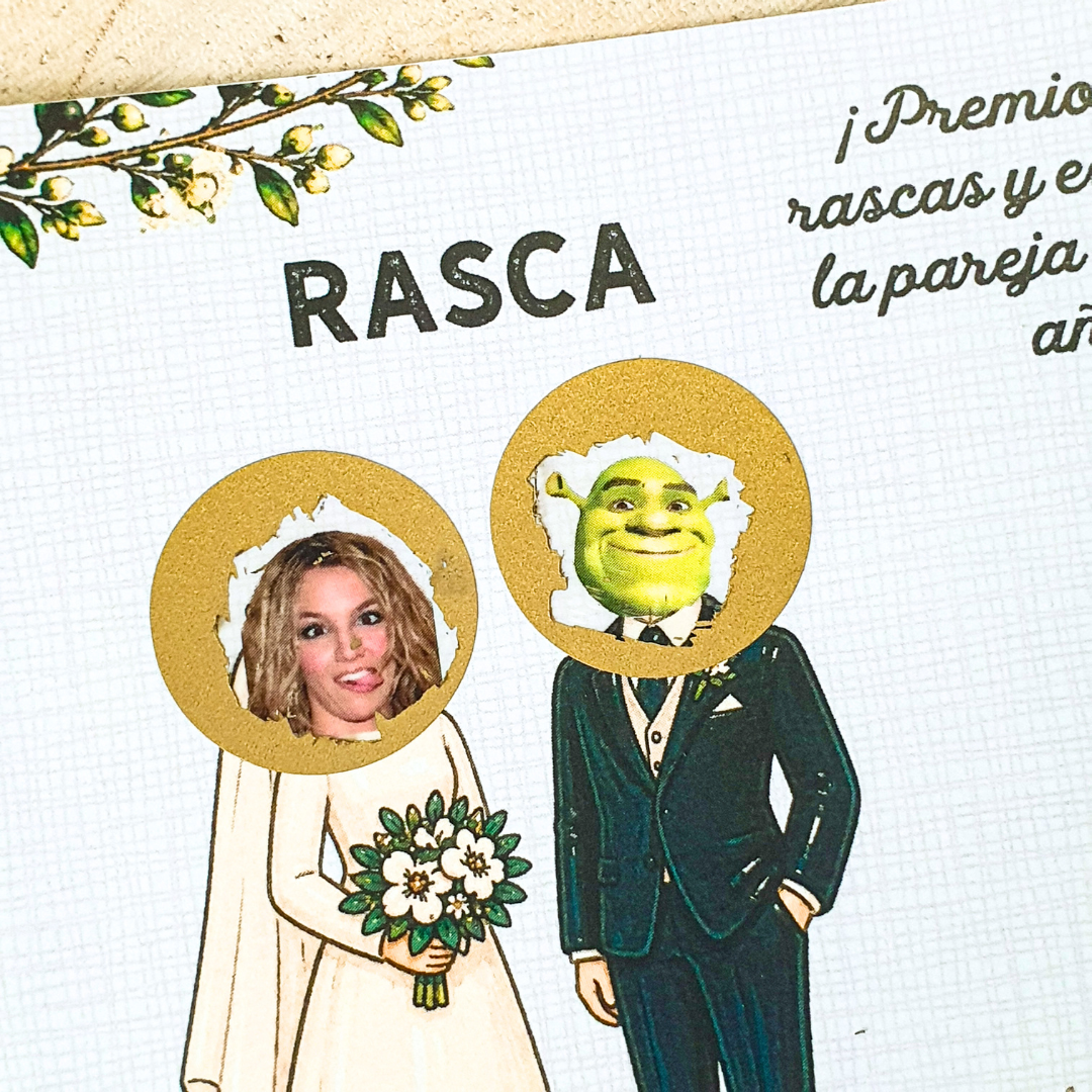 TARJETAS RASCA PARA BODAS ORIGINALES
