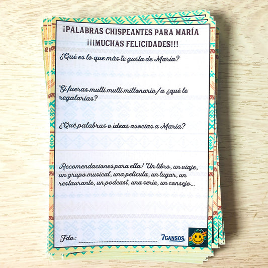 POSTALES VIBRANTES PARA CUMPLES