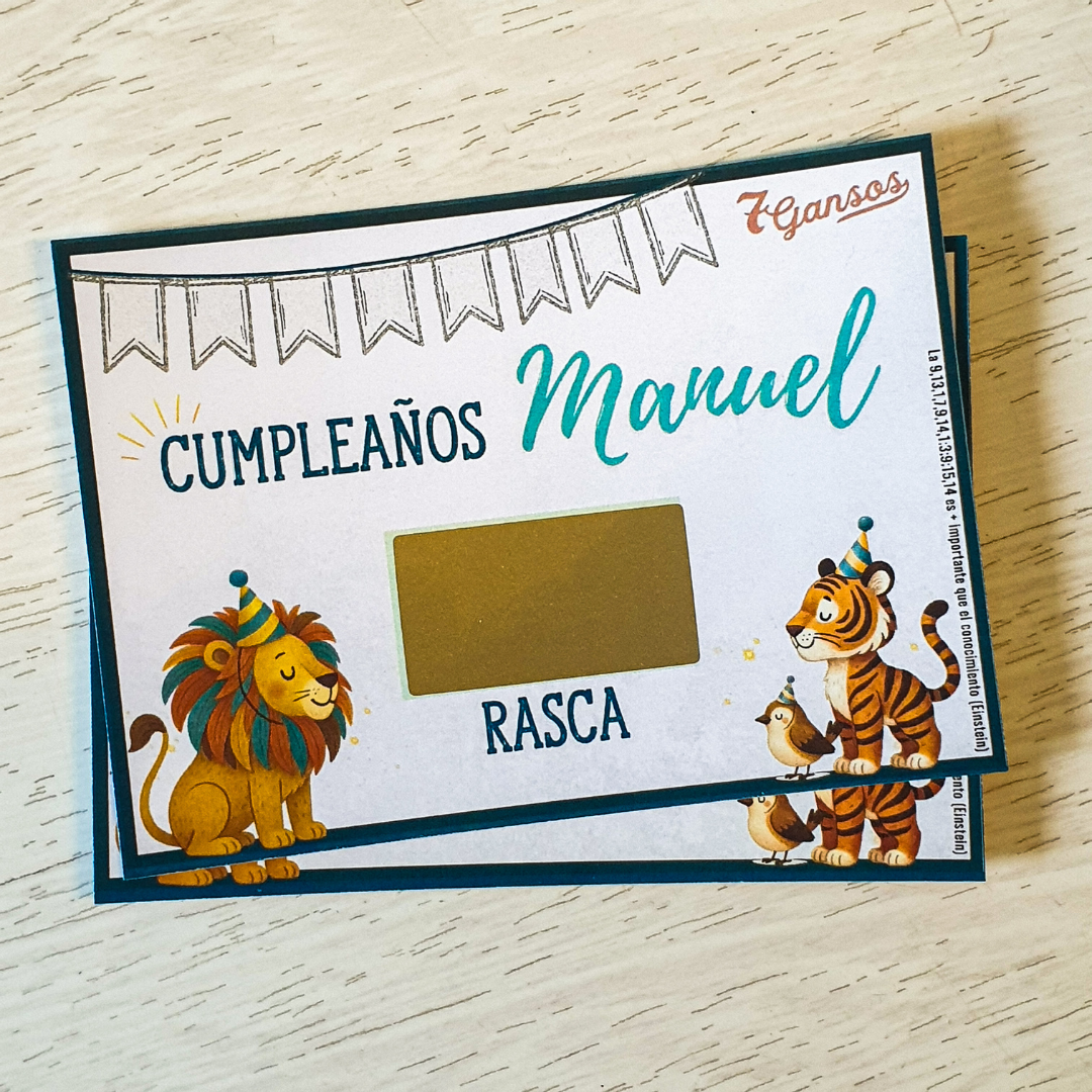 Rascas con premios para cumple