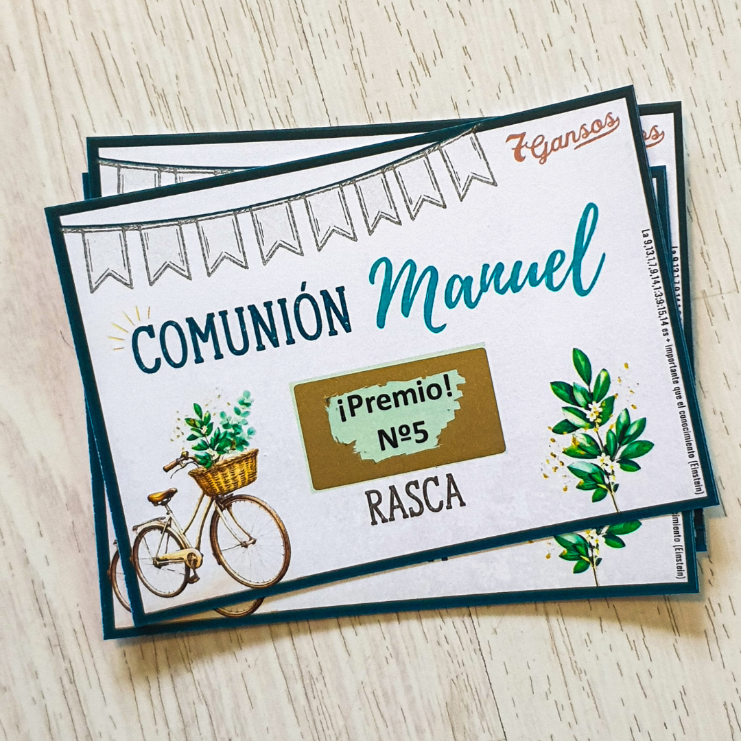Rascas con premios para comuniones
