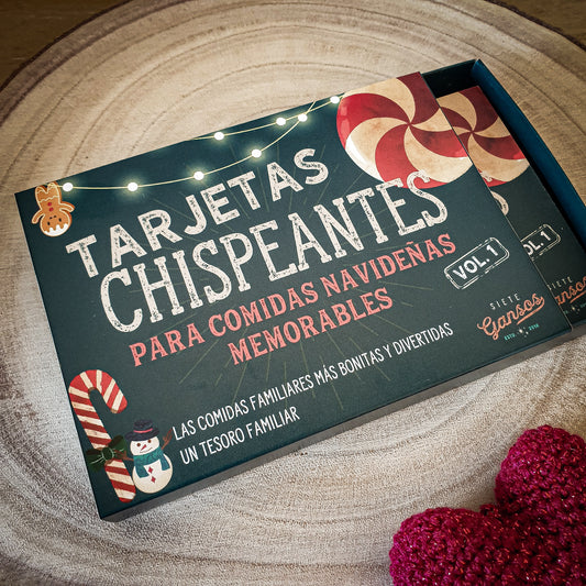 Cápsula tarjetas divertidas para comidas navideñas