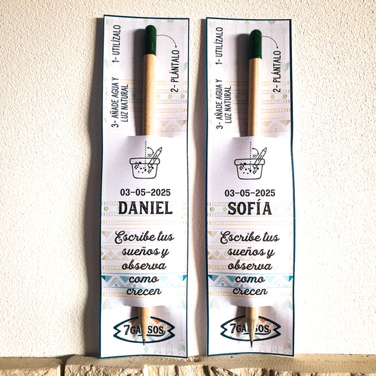 Lápiz con semillas para celebraciones