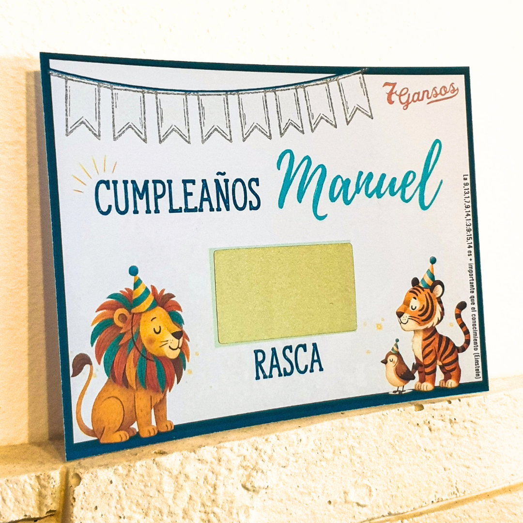 Rascas con premios para cumple