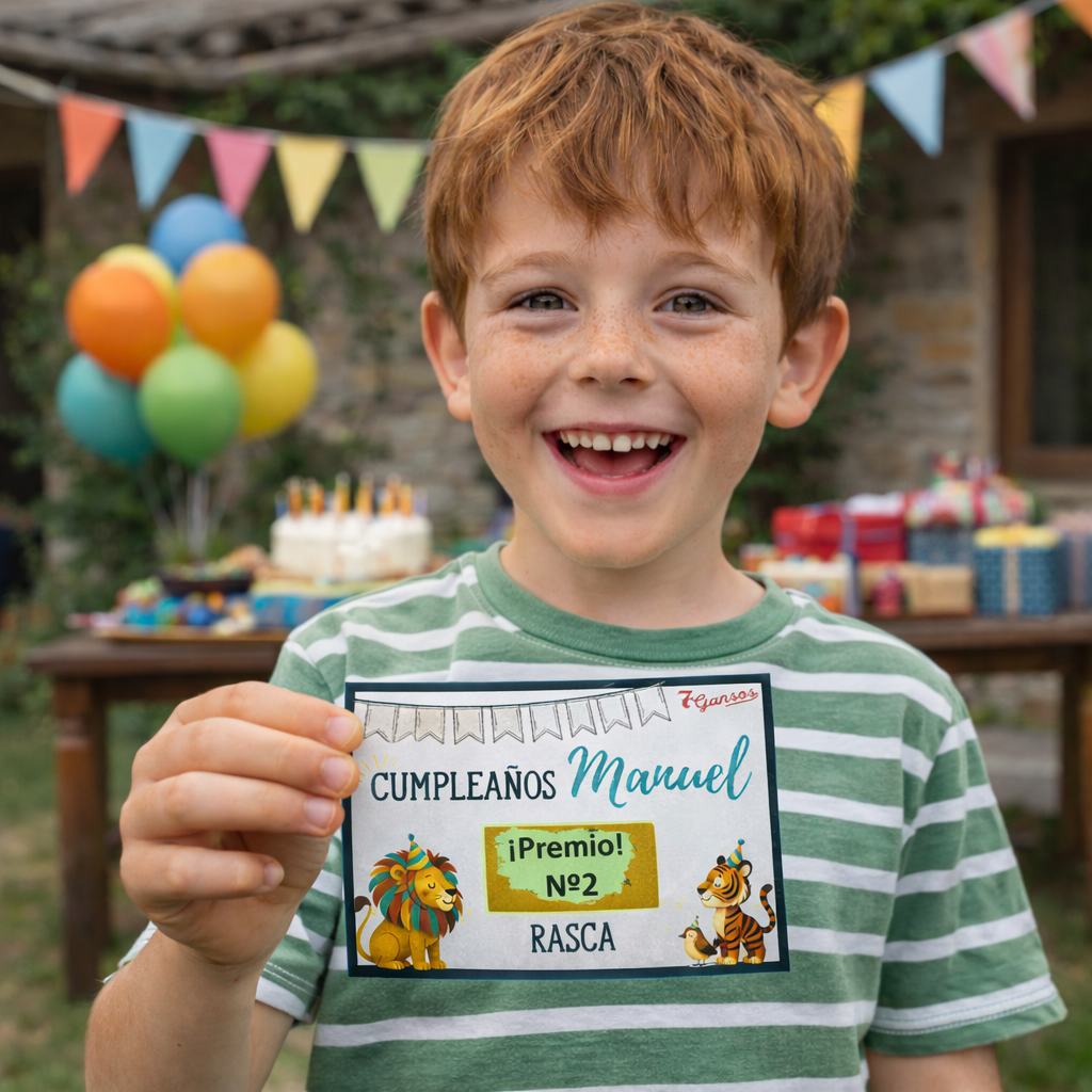 Rascas con premios para cumple