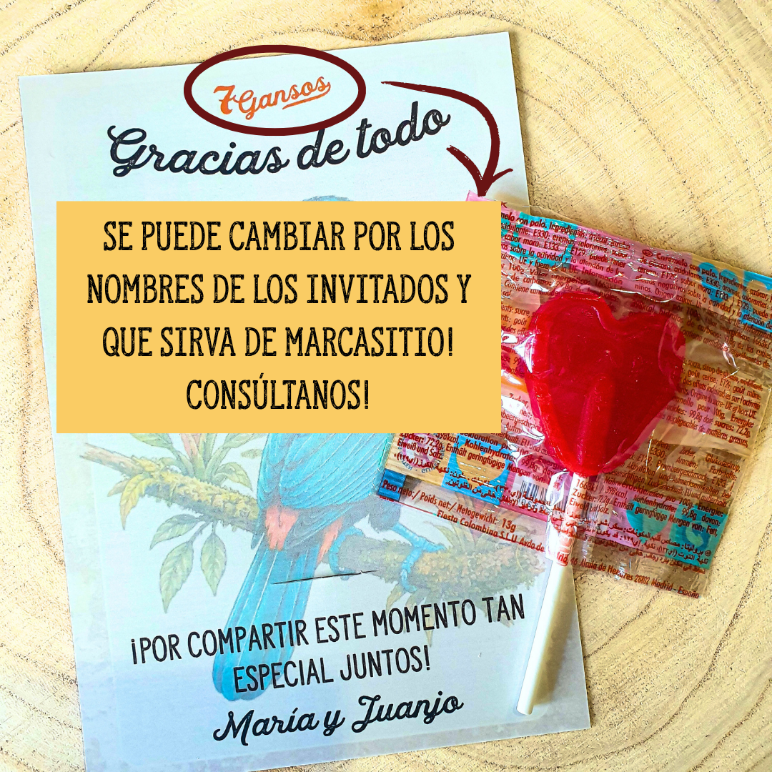 Postal corazón sorprender invitados