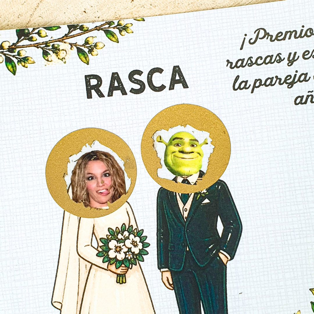 TARJETAS RASCA PARA BODAS ORIGINALES