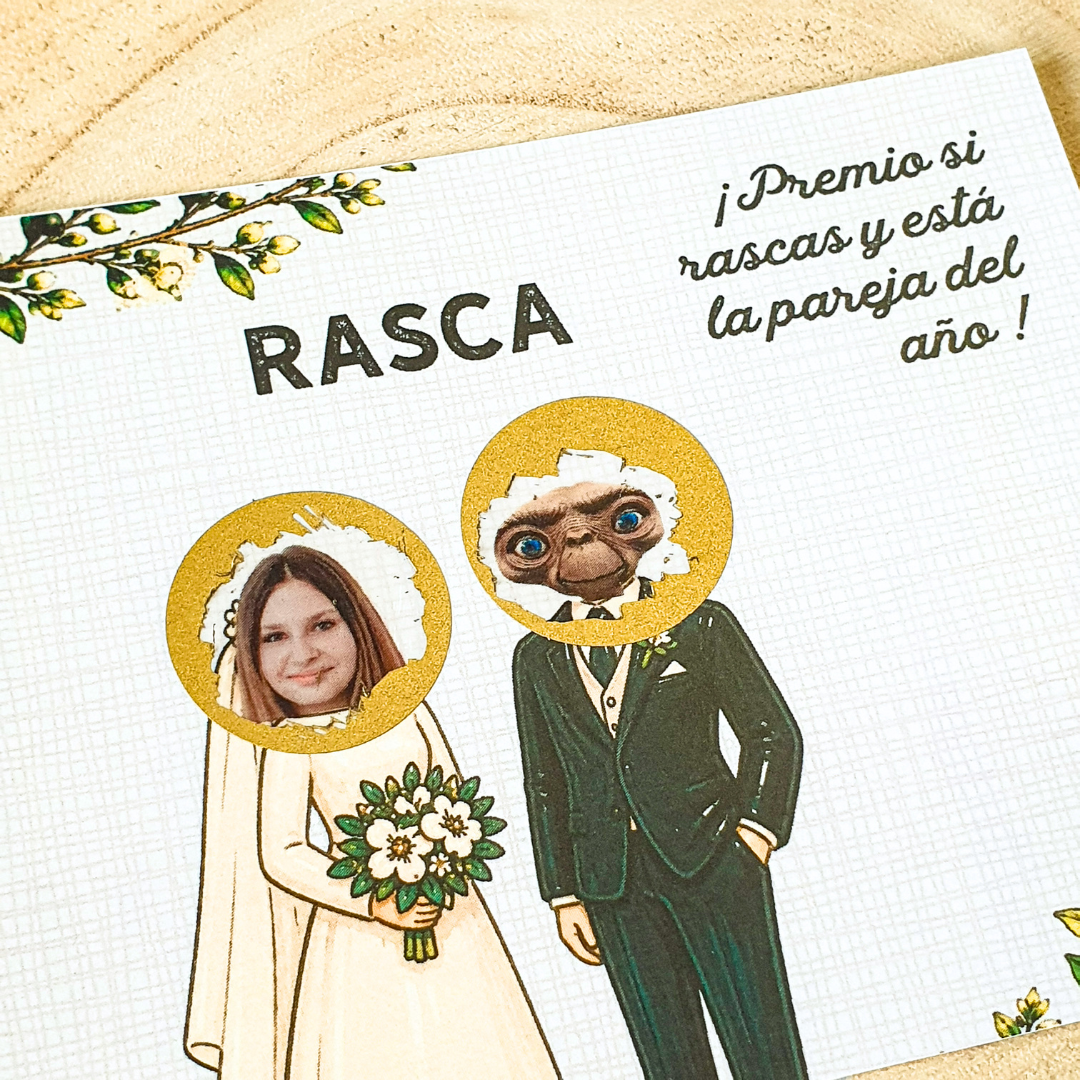 TARJETAS RASCA PARA BODAS ORIGINALES