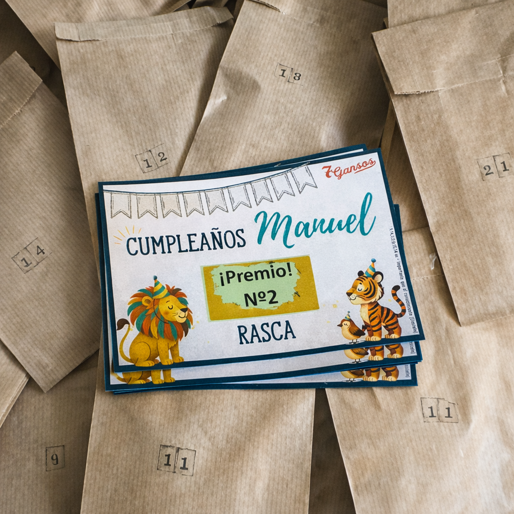 Rascas con premios para cumple